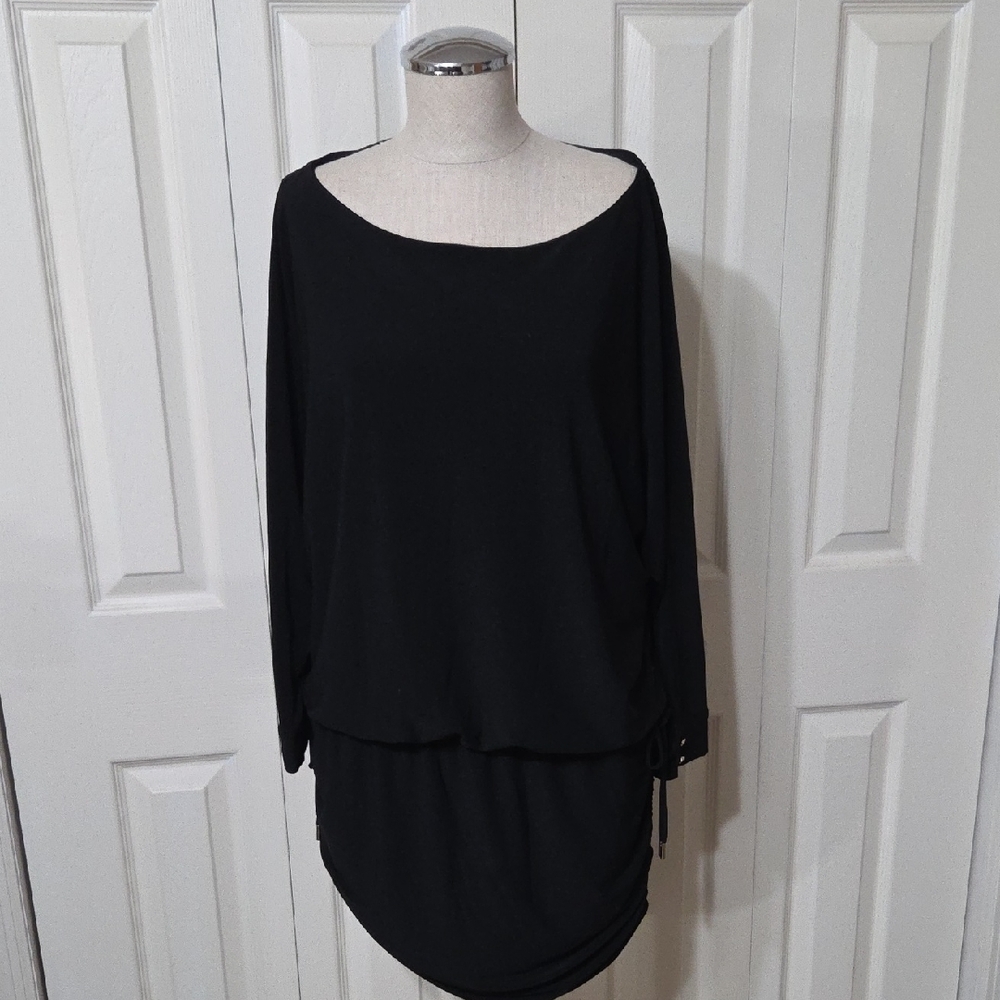 White House Black Market Black Long Sleeve Tunic